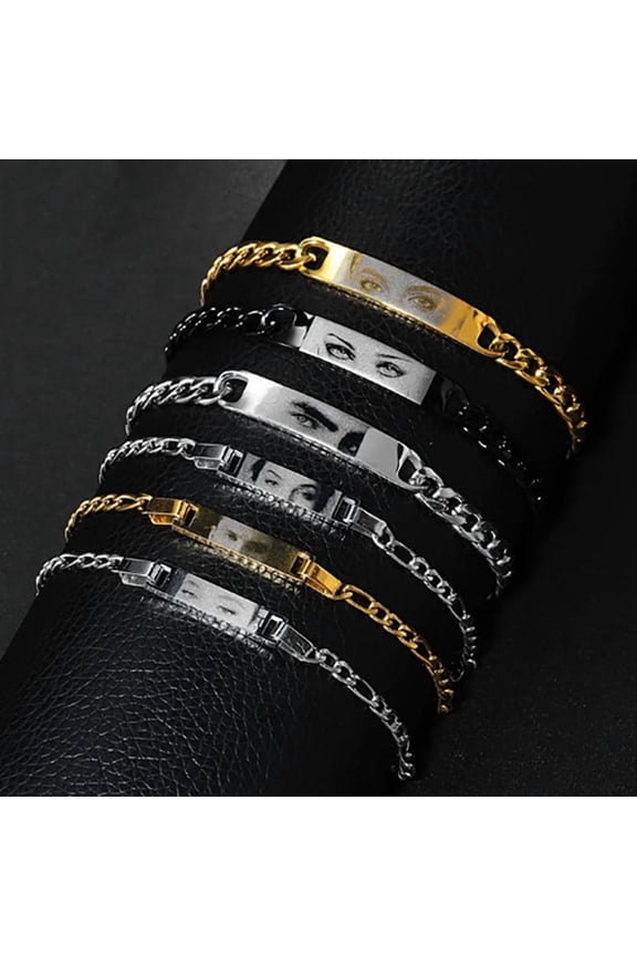 Laser Engraved Eye Photo Bracelet