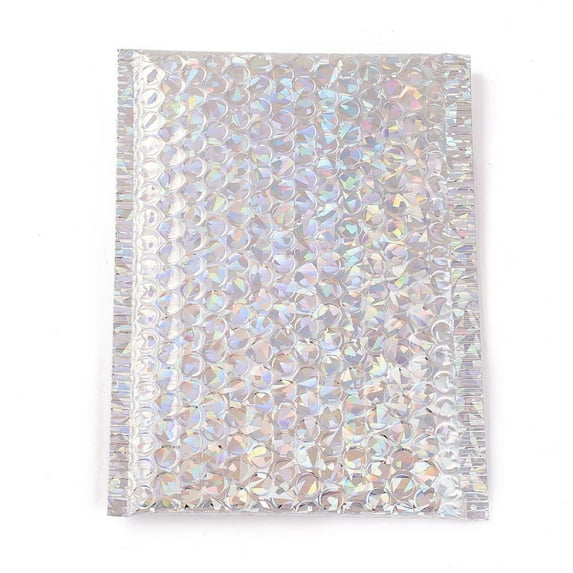 Laser Film Package Bags Mailer Padded Envelopes Rectangle Silver 24x15x0.6cm