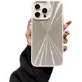thumbnail image 1 of Laser Gradient Two-Color Aurora CD Pattern Phone case, Cool and Fashionable, White Frame, Drop-Proof and wear-Resistant, for iPhone 15 14 13 12 11 Pro Max Phone Case (Silver,iPhone 15 Pro Max), 1 of 8