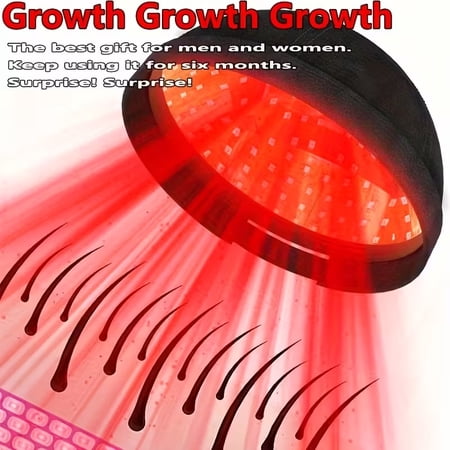 Laser Hair Growth Cap, 635nm Red Light Therapy Hair Regrowth Hat for Men Women, FDA Cleared Laser Cap Treat Androgenetic Alopecia, Rechargeable LED Hair Loss Treatment Helmet for Thicker Fuller Hair