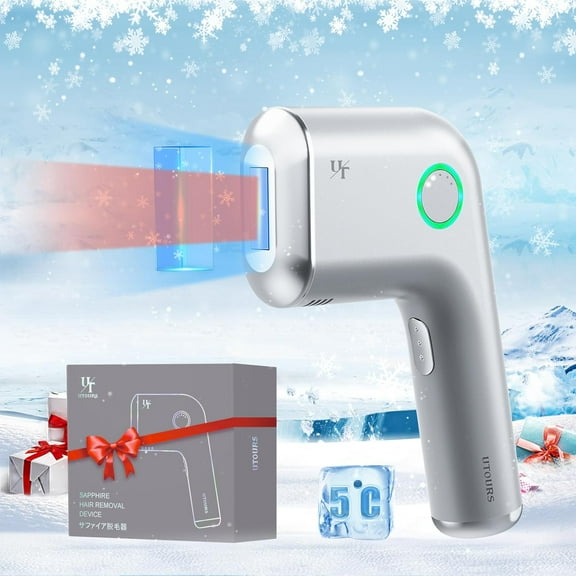 Laser Hair Removal Device for Women Men UTOURS Painless Sapphire Cooling Safe Long Lasting Home Hair Removal for Body Face