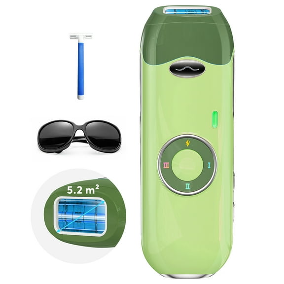 Laser Hair Removal for Women and Men - JOOYEE 5.2 cm² Contact Nearly Painless,Powerful Long-Lasting IPL Hair Removal at-home,Ultra-fast Light Emission for Whole Body Use