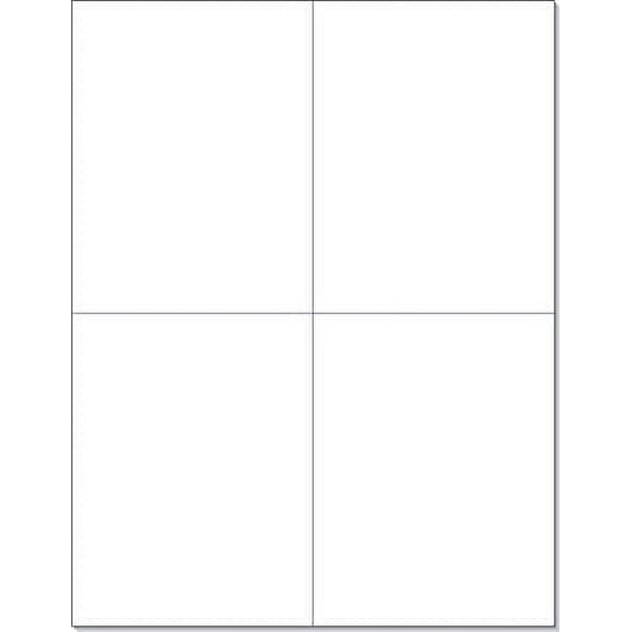 Laser/Ink Jet White Labels 4-1/4" x 5-1/2" - 4 Per Page  400 Labels