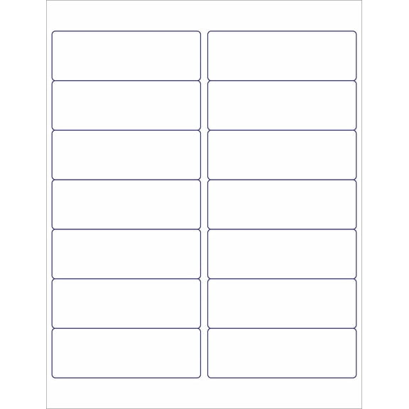 Laser/Ink Jet White Labels 4" x 1-1/3" - 14 Per Page  350 Labels