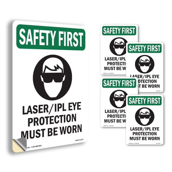 Laser Ipl Eye Protection With Symbol OSHA SAFETY FIRST Vinyl Decal ...