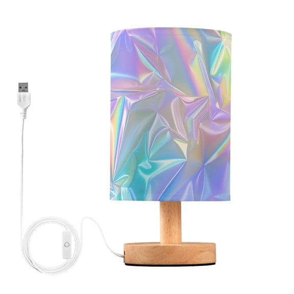 Laser Irregularity Pattern Table Lamp with USB Port LED Warm Light Lamp Night Light Home Decor