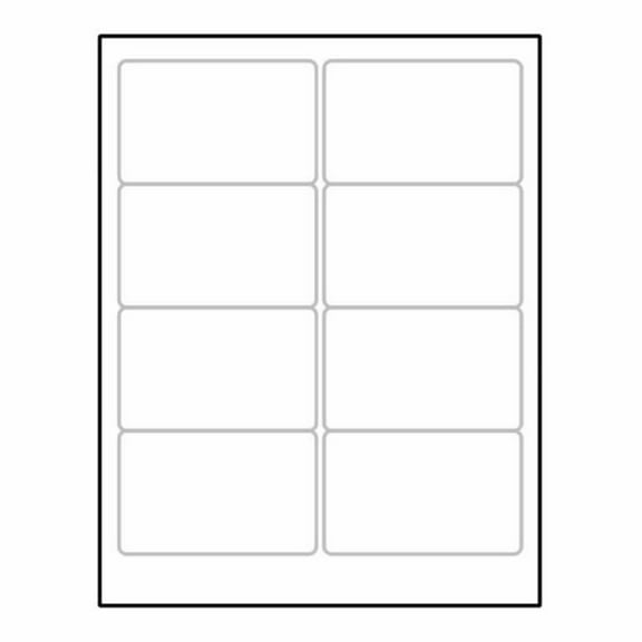 Laser Label Sheet, 4" x 2-1/2" Laser Finish, Flat Sheet and Pre-Die Cut Labels (Box of 100)