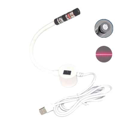 Laser Level Alignment Tool - 5Mw Red Line Laser With Usb Interface, Adjustable Gooseneck, For Home Improvement, Construction, Woodworking, Diy Projects