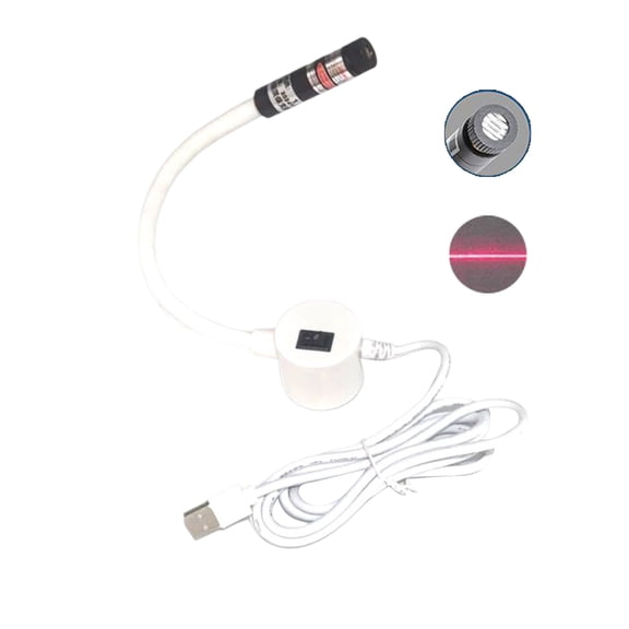 Laser Level Alignment Tool - 5Mw Red Line Laser With Usb Interface, Adjustable Gooseneck, For Home Improvement, Construction, Woodworking, Diy Projects