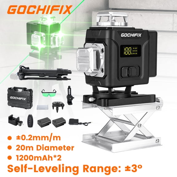 Laser Level,Blacksmith 16 Lines 4x360° Green Cross Laser Level Self Leveling with Tripod,Rotating Light Window,Rechargeable Battery and Storage Box,Black