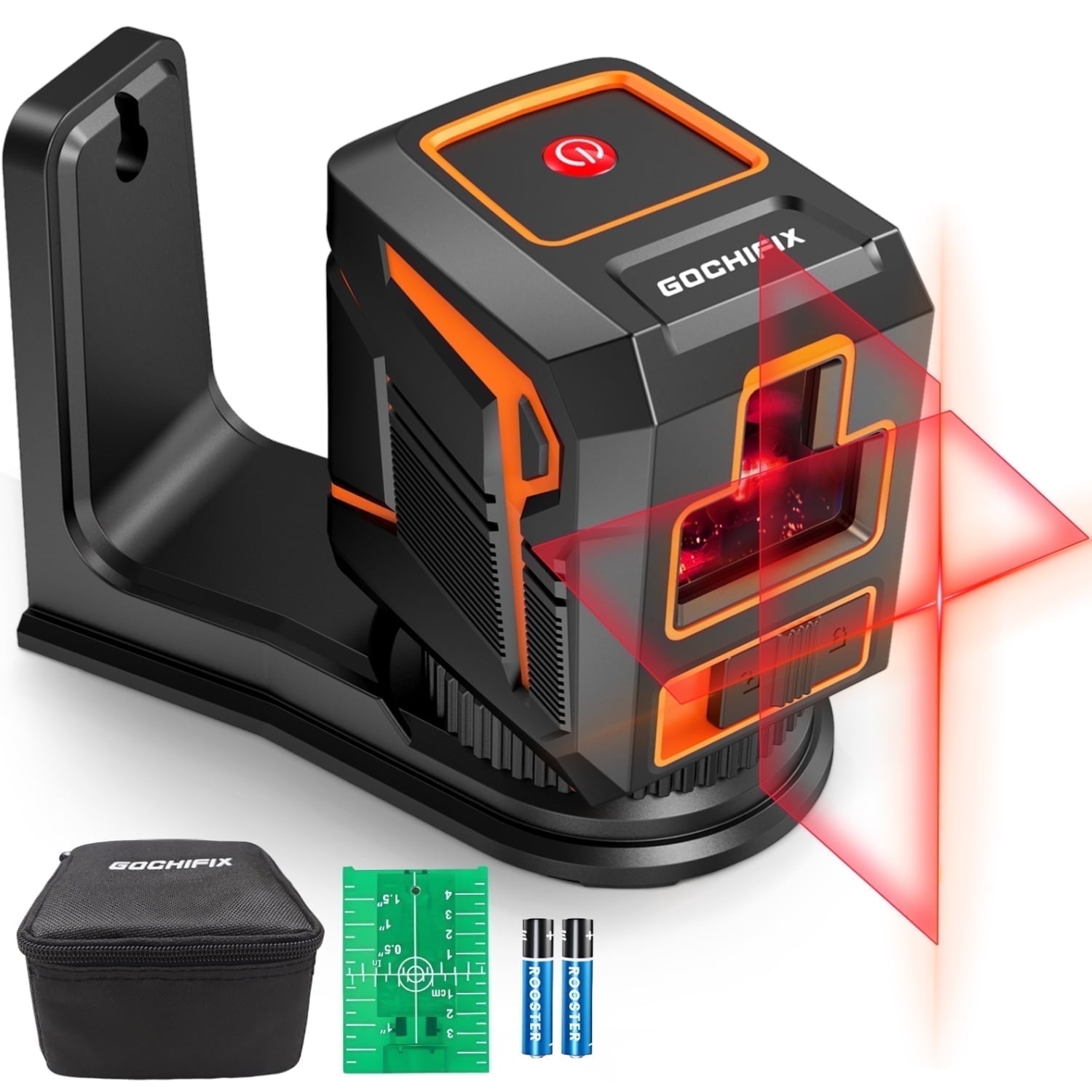 Gochifix Laser Level, Self-Leveling Red Cross Line with 100 FT Range ...