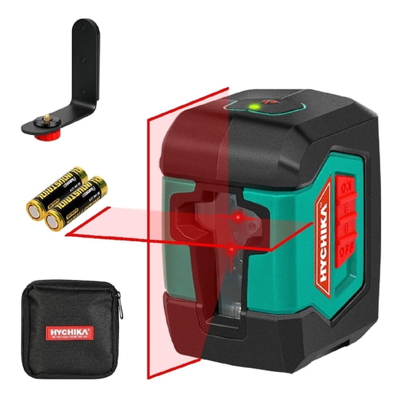 Laser Level, HYCHIKA 50 Feet Cross Line Laser with Dual Modules, Switchable Self-Leveling Vertical and Horizontal Line