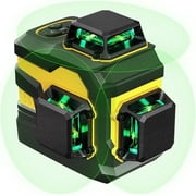 Laser Level, IKOVWUK 3x360  Cross Line Laser for Construction and Picture Hanging, 12 Green Lasers with Self-leveling, 65 ft Vertical & Horizontal Line, Level Tool with 5200 mAh Rechargeable Battery