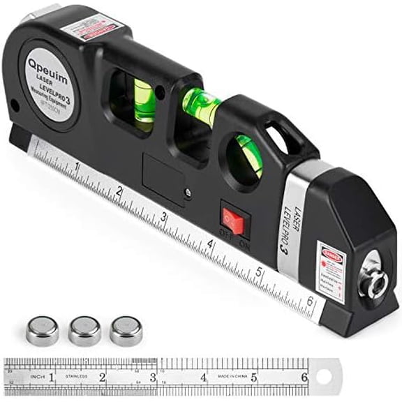 Laser Level Tool, Multipurpose Laser Level Kit Standard Cross Line Laser level Laser Line leveler Beam Tool with Metric Rulers by$$Tools & Hardware Other