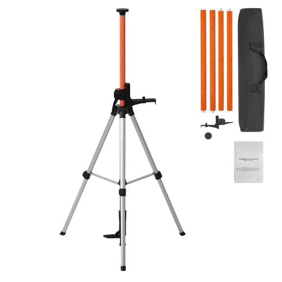 Laser Level Tripod with 1/4-20 and 5/8-11 Thread Mount Heavy Duty Extendable Aluminum Stand 40.94 to 133.85" Height Adjustment with Level Bubble for L