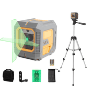 Laser Level with Tripod, 100ft/30m, IP54 Waterproof, with Self-leveling and Manual Mode, Brightness Adjustment, Including Magnetic Bracket, Target Plate, 2 AA Batteries and Oxford Bag