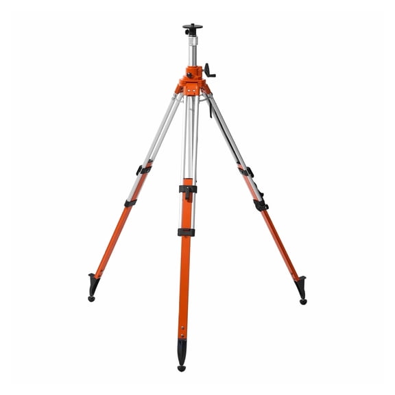 Laser Level Tripod, 45-114 inch Heavy Duty Stand, 5/8-11 Thread, Bubble Level, Non-Skid Feet - Construction, Surveying, Layout