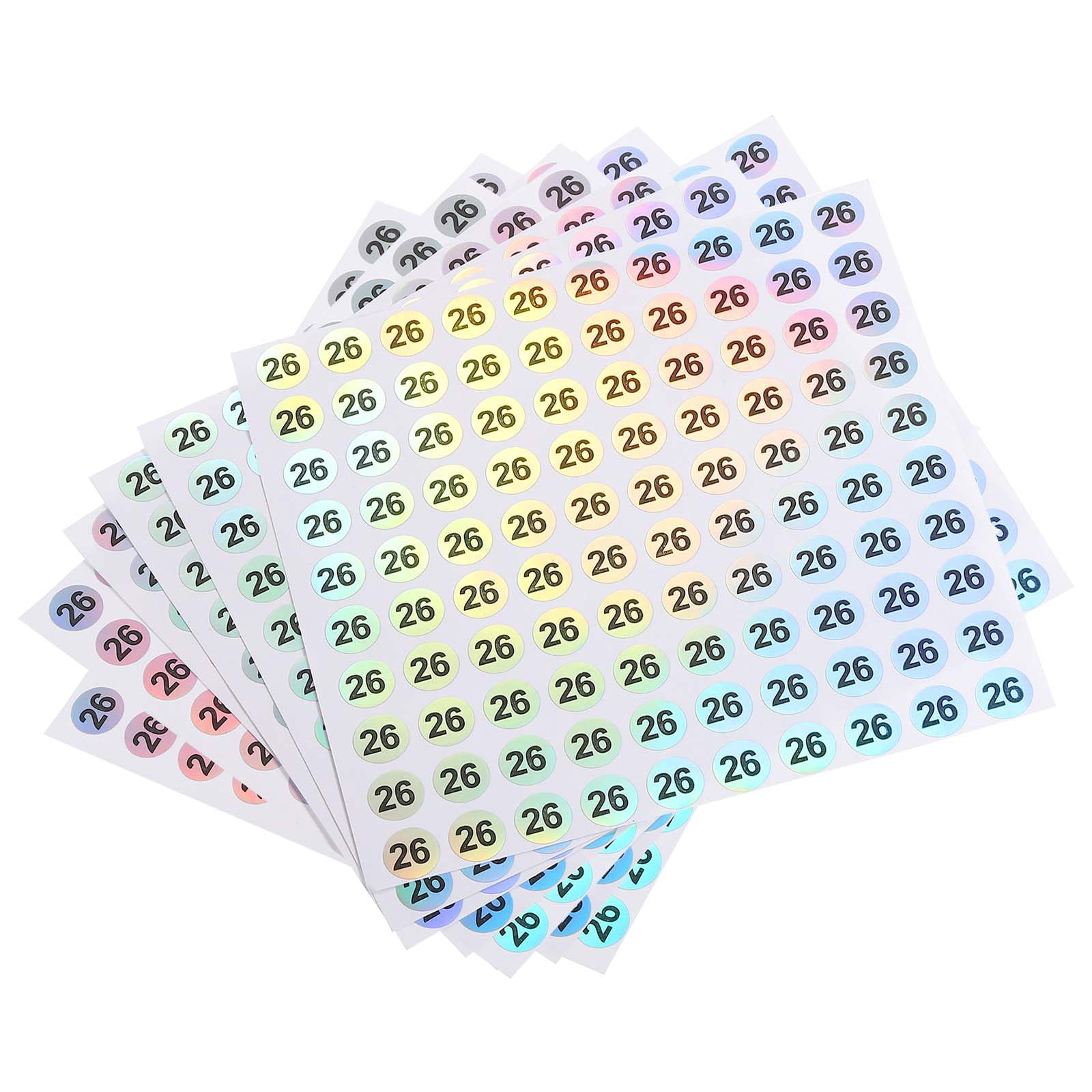 Sticker 26 Bd Laser Number Stickers, Number 26 Round Self Adhesive Reflective Sticker ...
