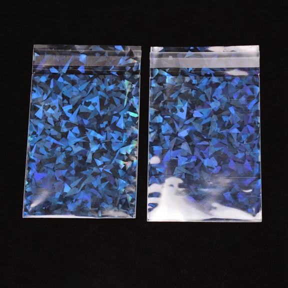 Laser OPP Plastic Bags Cellophane Bags for Jewelry Packing Rectangle 11x6.5x0.01cm 50pcs/bag