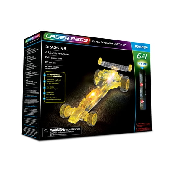 Laser Pegs Dragster 6-in-1 Building Set