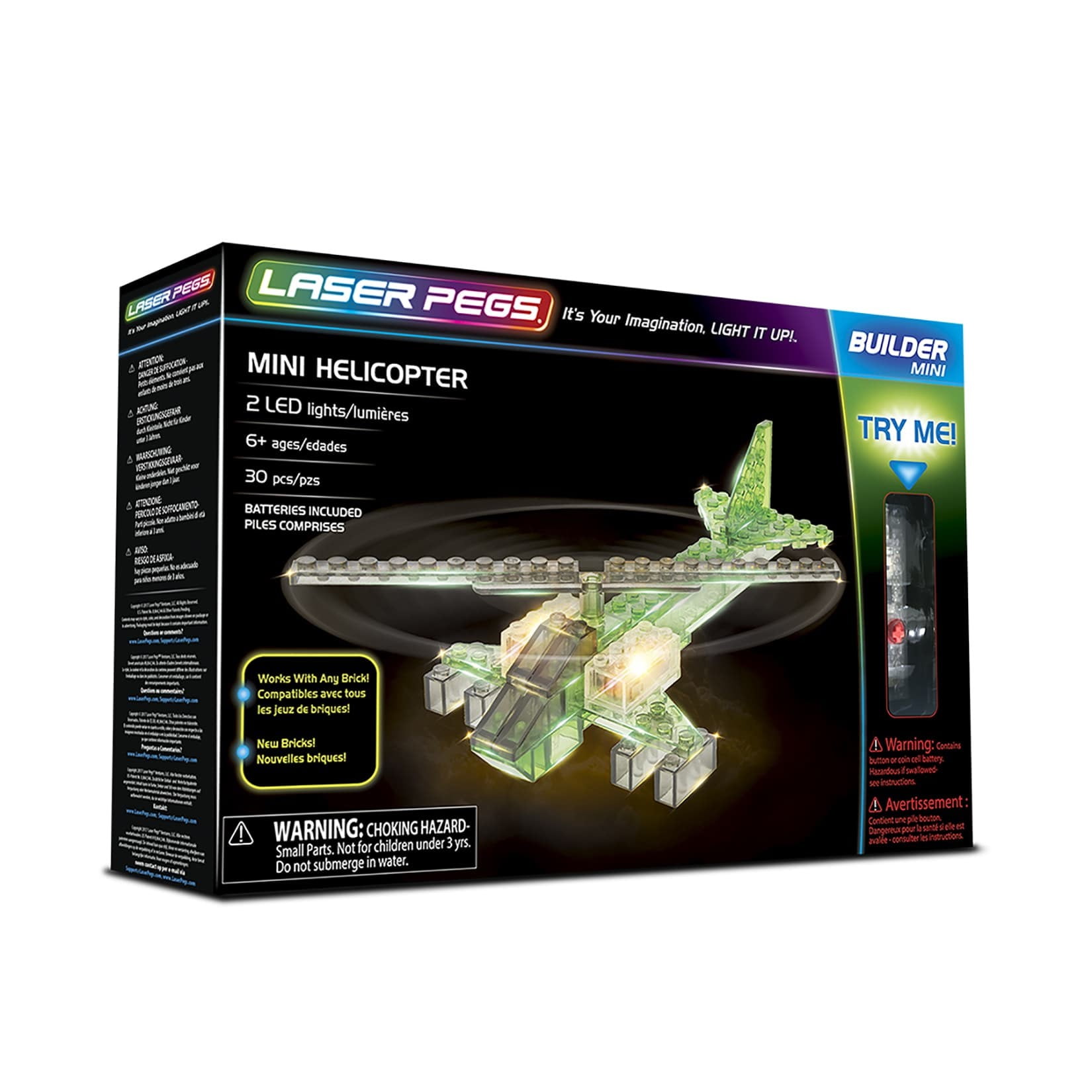 Laser store pegs helicopter