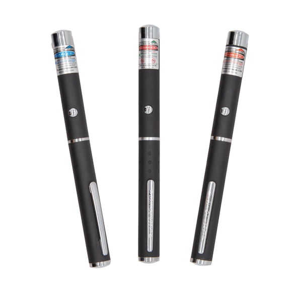 Laser Pointers Set of 3, Red, Green & Violet.