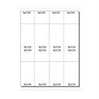 Laser Print Blank Ticket Sheets, 8-1/2" x 11", 8 Tickets Per Sheet ...