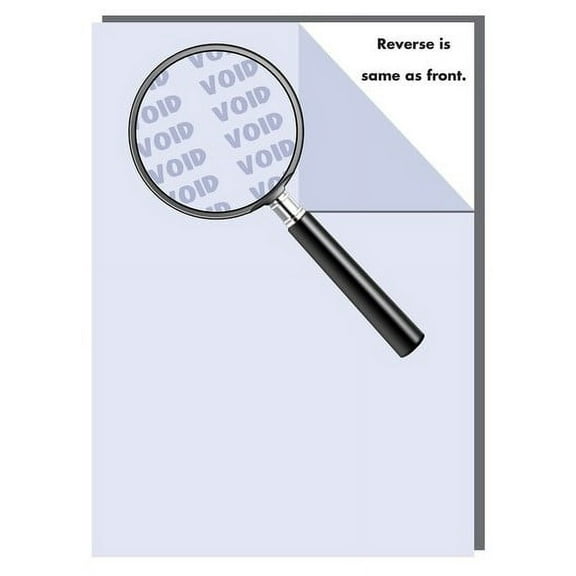 Laser Print Non-Prescription Security Paper (SGP-26), with Hidden"Void" Pantograph (Both Sides), Bond Blue 24-lb, 8.5" x 11", Two Packs (500 Sheets Per Pack) - 1,000 Sheets