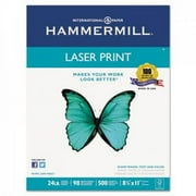 Laser Print Office Paper, 98 Brightness, 24lb, 8-1/2 x 11, White, 500 Sheets/Rm, Total 10 RM, Sold as 1 Carton