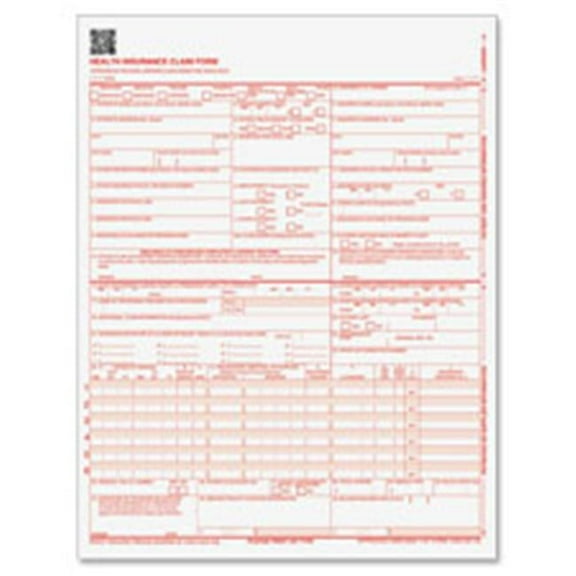 Laser Printer Claim Forms-CMS-1500-1-Part-9.5 in. x 11 in.-500-PK