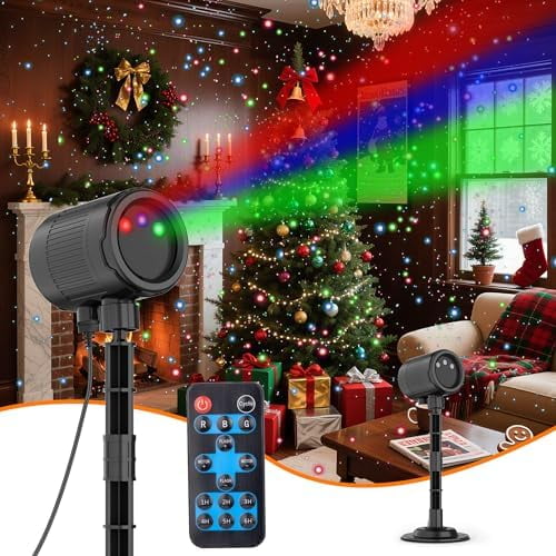 Laser Projector Lights, Valentines Day Gift RGB Laser Light with RF Remote,Timer, Christmas Holiday Decorations Projector for Home Garden Yard Party Outdoor Indoor Lights Show$$Tools & Hardware Other