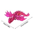thumbnail image 1 of Laser Red 3D Printed Skeleton Dragon Model 27Cm, Flexible Movable Joint Action Figure, Creative Desk Ornament and Unique Holiday Display Piece, 1 of 4