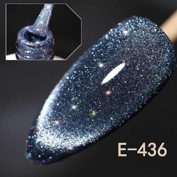 Laser Reflective Super Sparkle Rainbow Cat Eye Gel - 7.3Ml Reflective Diamond Cat Eye Nail Polish for Women, Nail Polish Easter Mother'S Day Nail Care Makeup Organizers