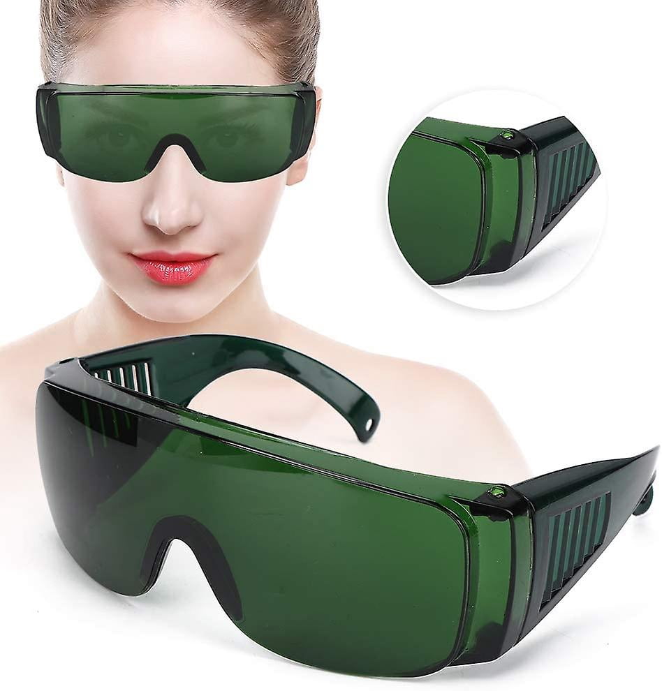 Laser Safety Glasses, Hair Removal Protective Glasses, Laser Protective Glasses for Cosmetology Operators, Protective Glasses for Light Filters (Green