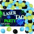 thumbnail image 1 of Laser Tag Birthday Decorations, Laser Tag Party Favors, Blue Green Black Balloon Arch with Laser Tag Birthday Backdrop for Boy Game Birthday Party Decorations, 1 of 7