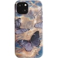 thumbnail image 1 of Laser Water Ripple Butterfly Phone Case Compatible with iPhone 14 Pro 2022 Aesthetic Bling Glitter Wave Stylish Design Slim Protective Girls Women Cover(iPhone 14pro 6.1",Black), 1 of 16