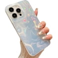 thumbnail image 1 of Laser Water Ripple Iridescent Soft  for iPhone Case (Silver,iPhone 15 Pro Max), 1 of 5