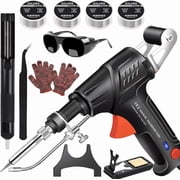 Welding Machine, Internally Heated Industrial Welding Tools, 110V Handheld Welder, Automatic Corded Solder Iron, Fully Automatic Industrial Home DIY-Grade Welding Tool Set Black
