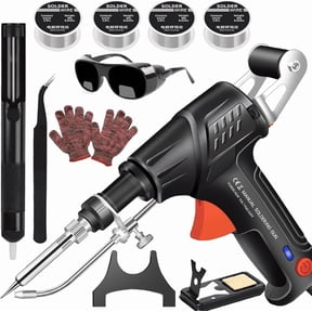 Welding Machine, Internally Heated Industrial Welding Tools, 110V Handheld Welder, Automatic Corded Solder Iron, Fully Automatic Industrial Home DIY-Grade Welding Tool Set (Black)