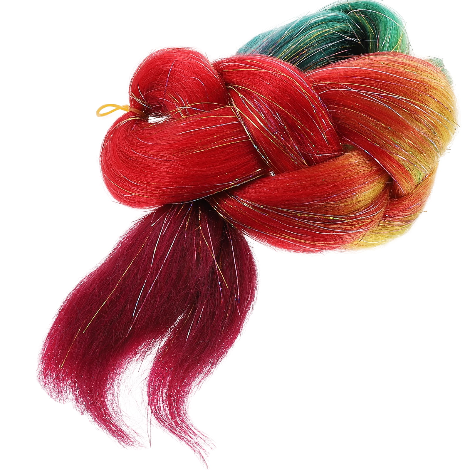Laser Wire Dreadlocks Fake Hair Extensions Tinsel Colorful Braiding