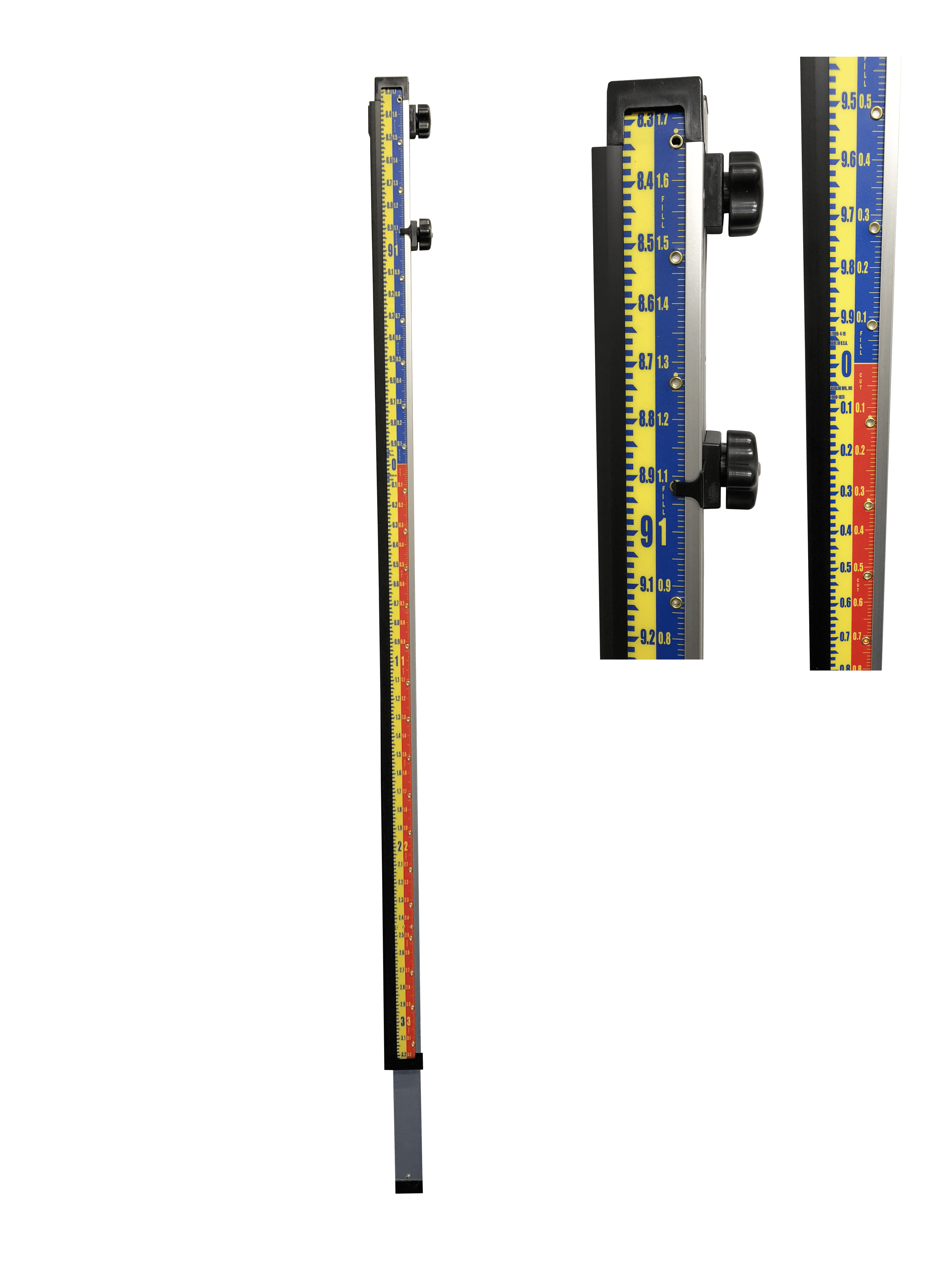 LaserLine GR1000 10' Direct Elevation Reading Rod in Tenths & Cut/Fill