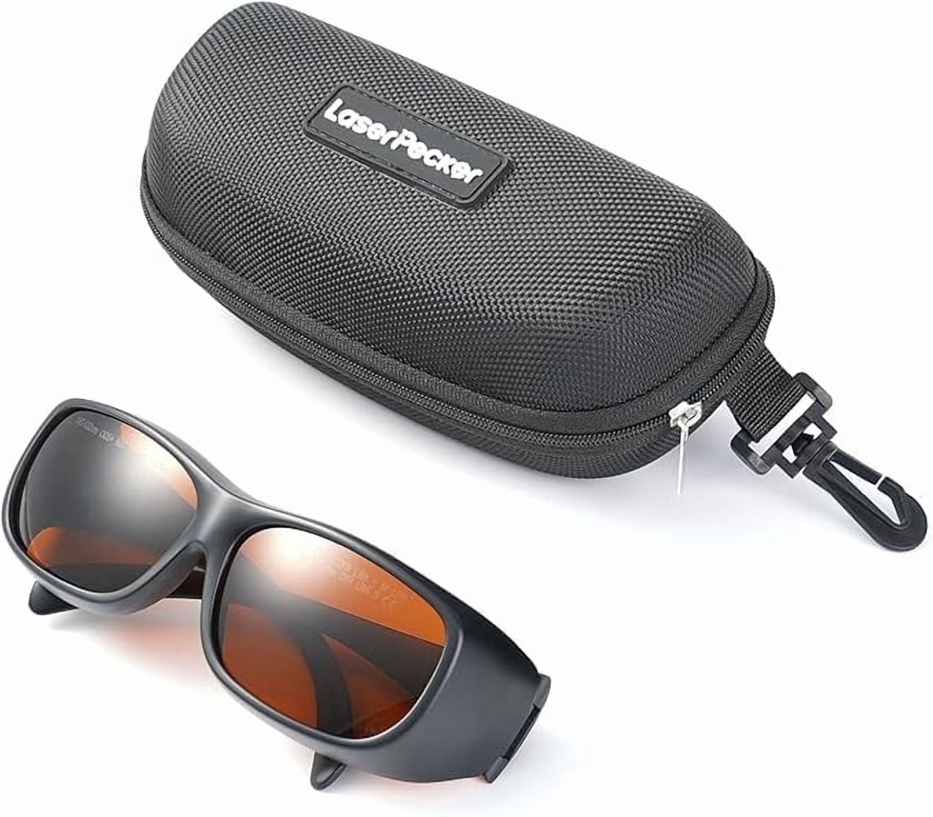 LaserPecker Safety Glasses, Polycarbonate Laser Protective Goggles for 180–532nm & 900–1080nm Engraving Machines & Red Light Therapy