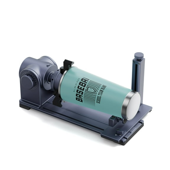 LaserPecker Rotary Extension for LP2 Plus/LP5/LP4/LX1 Engravers, 3-200mm Cylindrical Engraving 180 Angle Adjustment & Scale Dial Professional Rotary Module