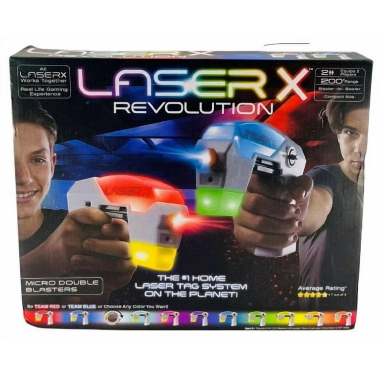 NSI LaserX Laser Tag Micro Double Blasters Set for 2 Players with