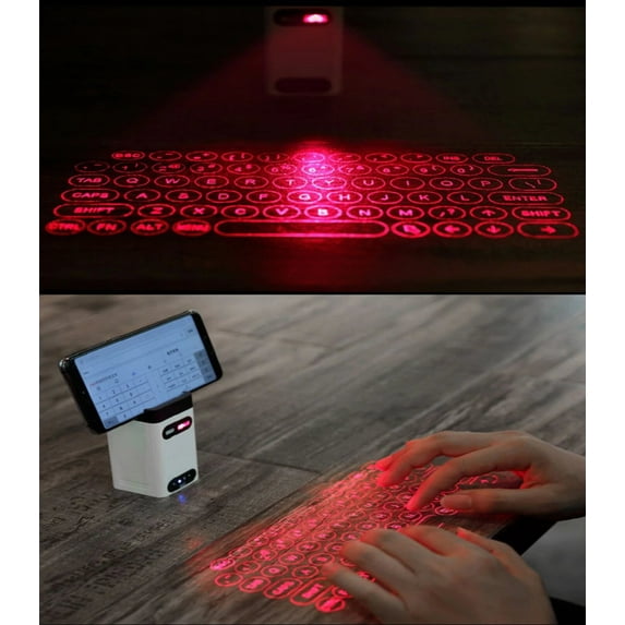 (LaserX) Wireless Laser Projection Bluetooth Virtual Keyboard for Iphone, Ipad, Smartphone and Tablets