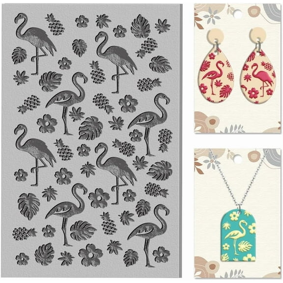 Laserable Rubber for Stamp Engraving Machines DIY Crafts Flamingo Shape 100x65x3mm