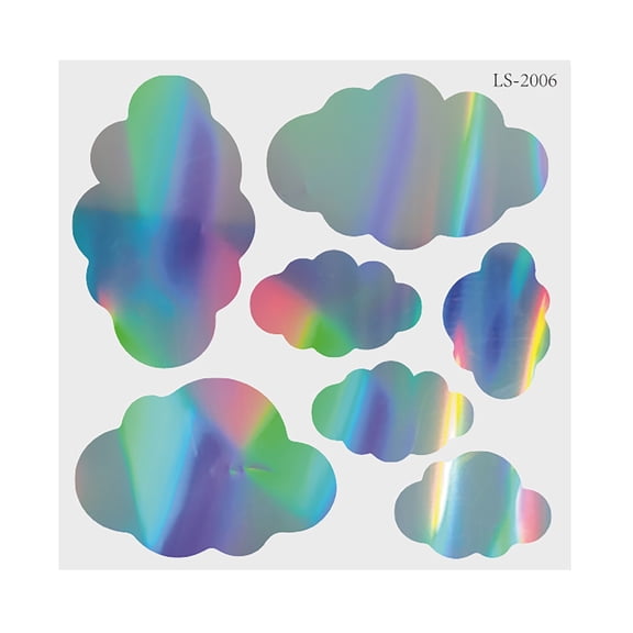 Lasers Cloud Rainbow Wall Stickers - Material, Easy to Peel Paste, DIY Design, For Smooth Surfaces (Wall Furniture), Home Decor