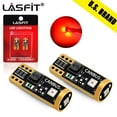 thumbnail image 1 of Lasfit 194 LED Bulbs, Lasfit 168 T10 W5W Bulbs Canbus Error Free 400LM, Tail License Plate Center High Mount Stop Lights Bulb, Rear Side Marker Lamps, Super Red | 2 Bulbs, 1 of 8