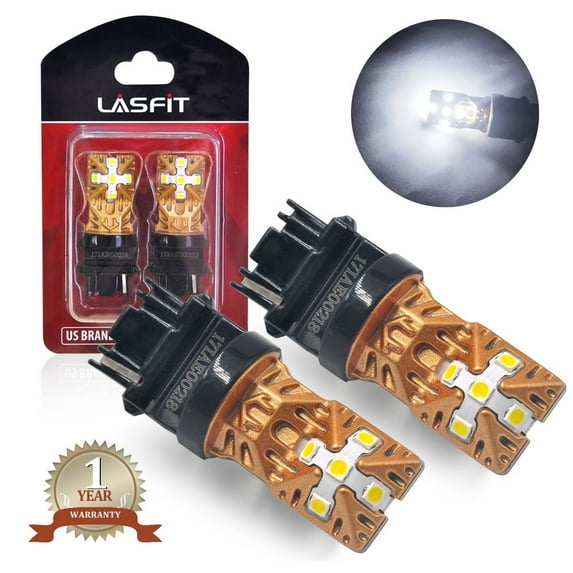 Lasfit 3157 3156 3057 4157 LED Bulbs for Back Up Reverse Lights, Daytime Running Lights, Parking Lights, Xenon White (Pack of 2)