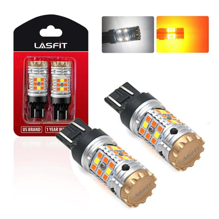 Lasfit 7443 7444 LED Auto Bulbs for Turn Signal Light, Switchback